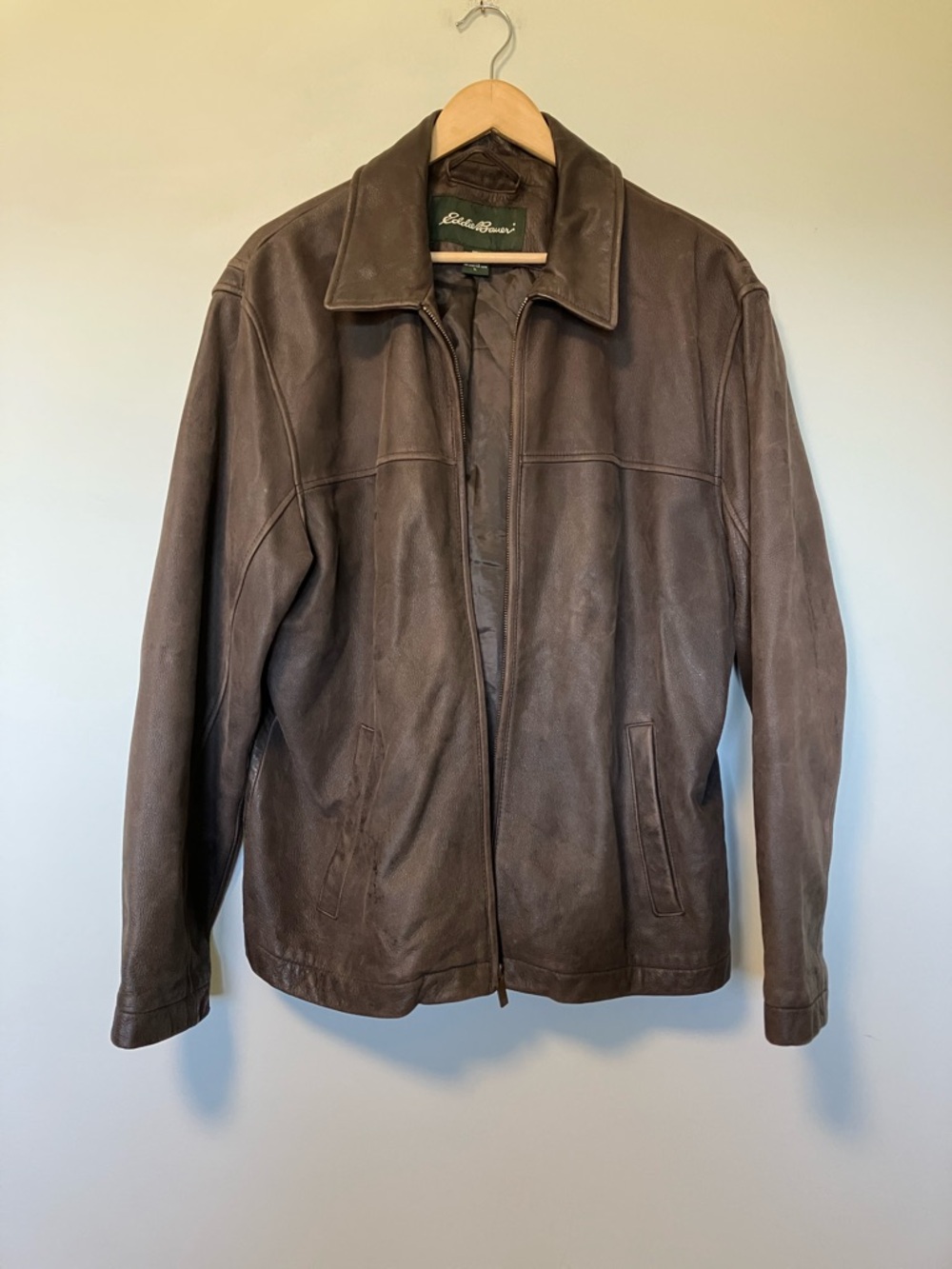 Eddie Bauer Dark Brown Leather Jacket